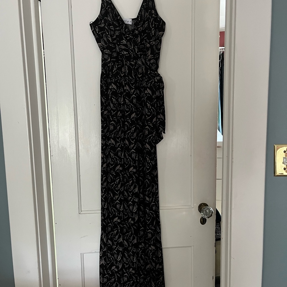 Elegant Black + Tan Jumpsuit NWT
